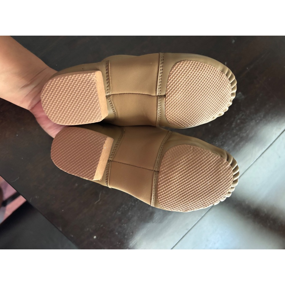 Liboer Tan Leather Jazz Shoes Slip On Dance Shoes Little Kids Size 13 EU 31